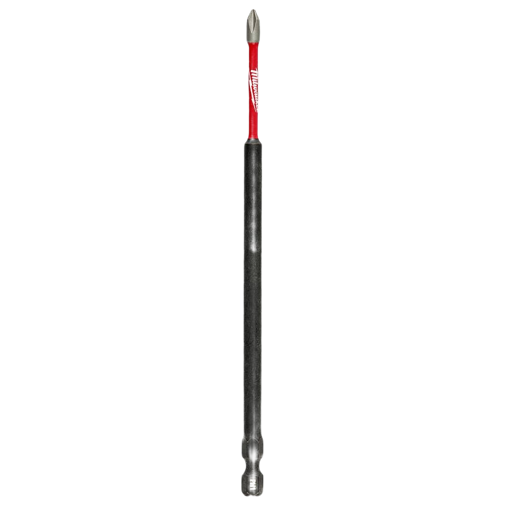 Long black and red 6-inch Phillips drill bit designed for heavy-duty impact drivers in tool accessories category