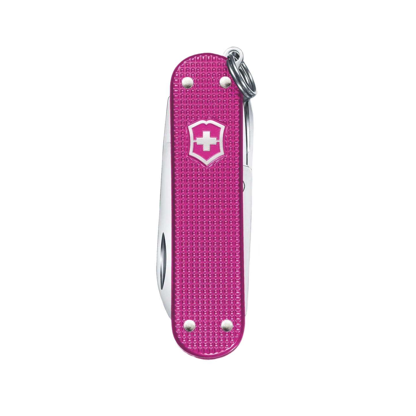 Compact flamingo pink Alox multi-tool pocket knife with keyring for cutting and woodworking tools collections under $50