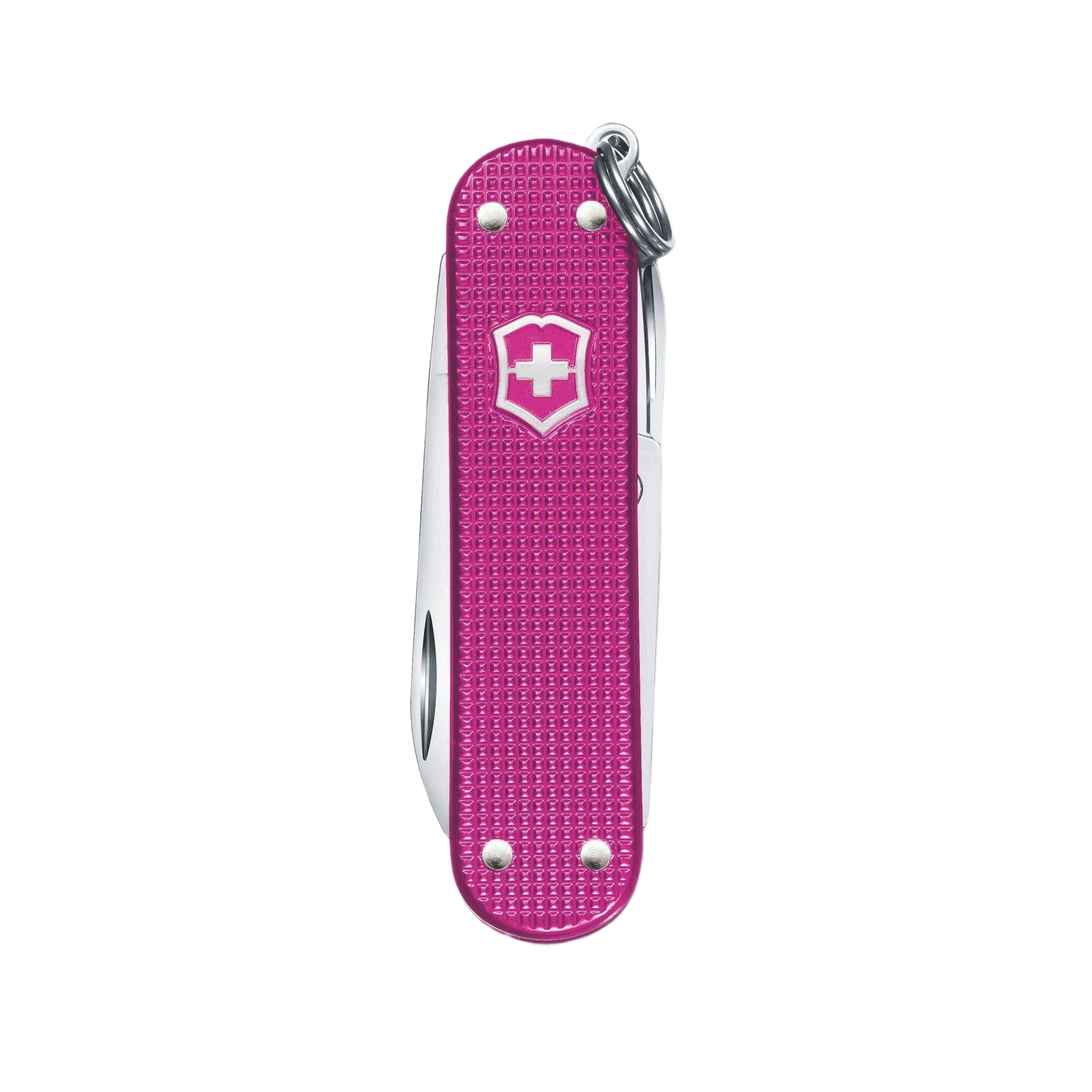 Compact flamingo pink Alox multi-tool pocket knife with keyring for cutting and woodworking tools collections under $50