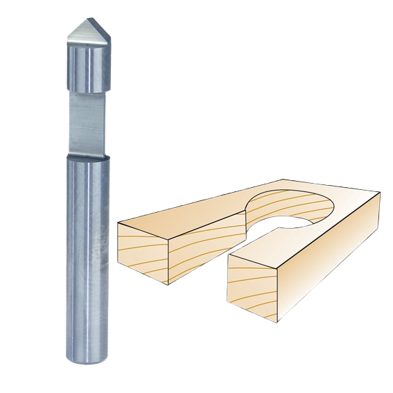 Solid carbide trim bit with plunge point for precise pilot holes in wood, ideal for tool accessories and home improvement projects under $50