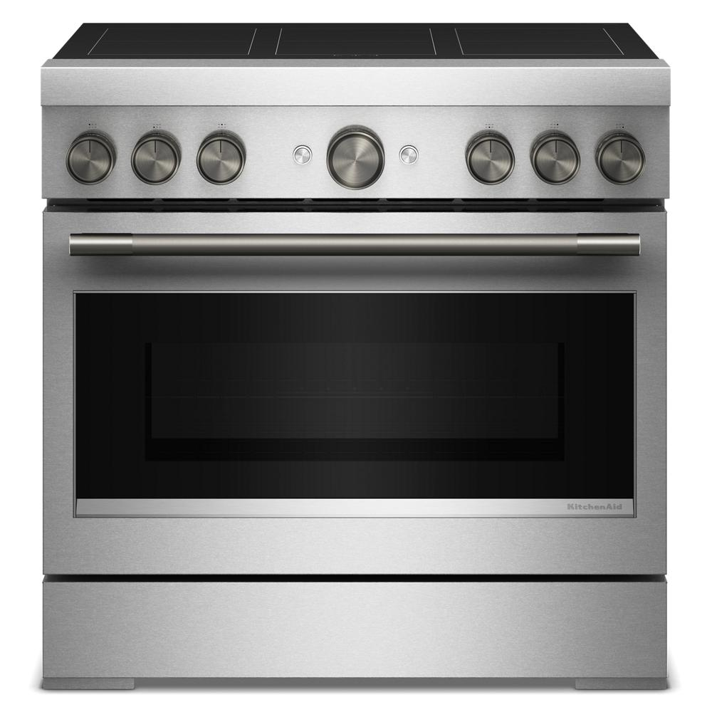 36-Inch 6-Element Induction Freestanding Commercial-Style Range with Air Fry