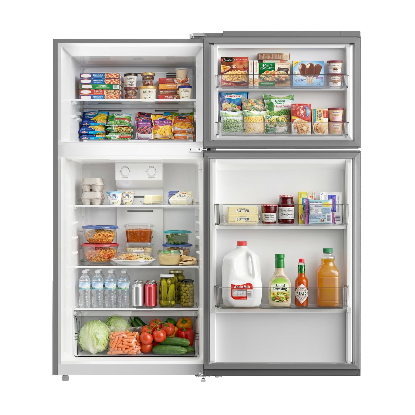 Element Electronics 14.2 cu. ft. Top Freezer Refrigerator - Stainless Steel, ENERGY STAR (ERT14CSCS)