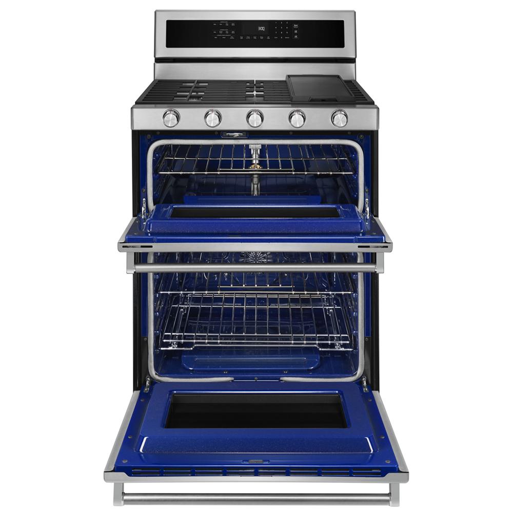 30-Inch 5 Burner Gas Double Oven Convection Range