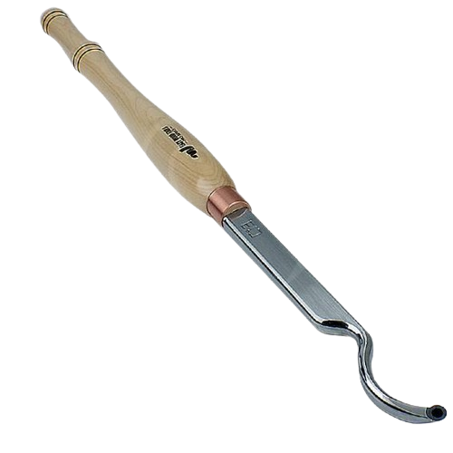 Handled woodturning tool with curved neck for hollowing vessels in woodworking tools and home improvement collections