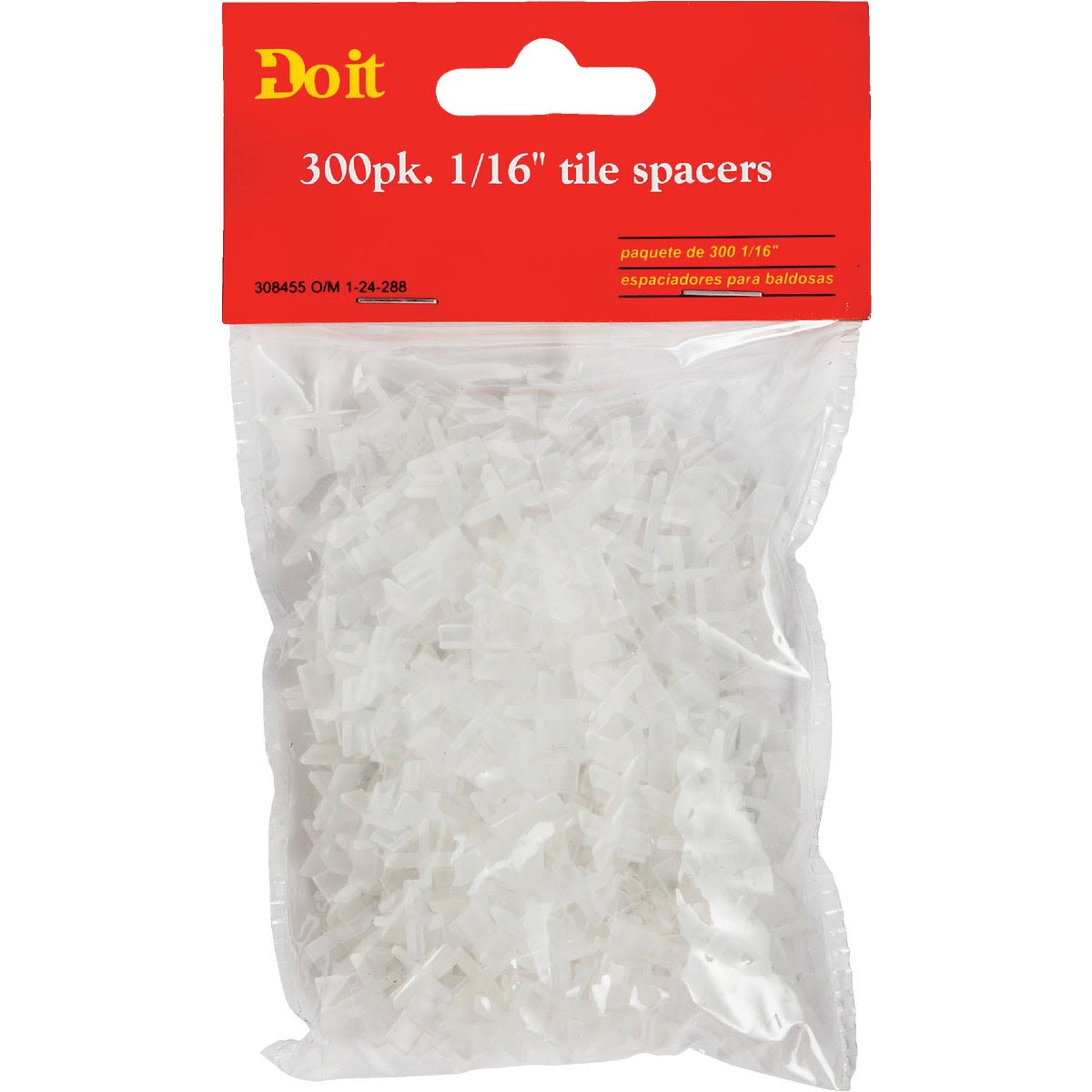 Pack of white 1/16 inch hard tile spacers for even grout lines in Flooring Tools & Materials and Home Improvement collections