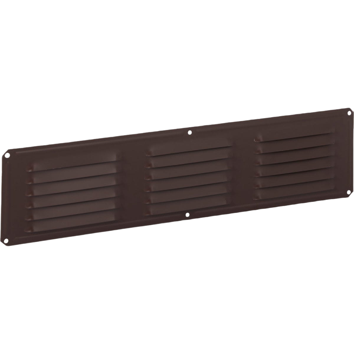 Brown aluminum under eave vent with louvered design for attic intake in hardware and home improvement collections under $50