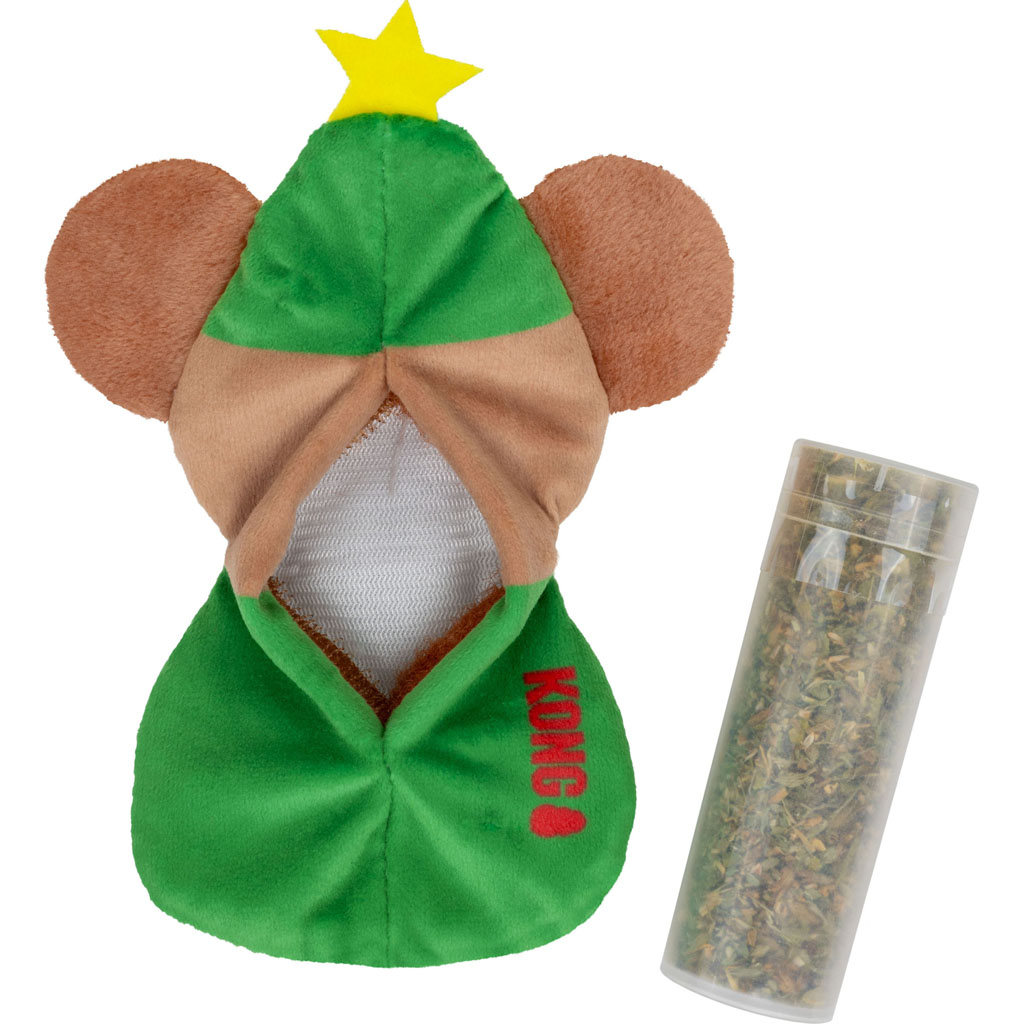 KONG Refillables Mouse Catnip Christmas Cat Toy