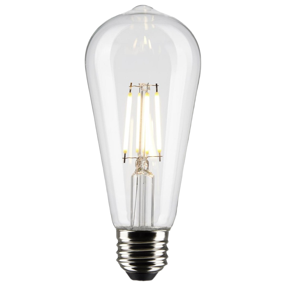 Clear ST19 LED bulb with warm white light, energy-efficient design for Electrical and Home Improvement under $50 collections