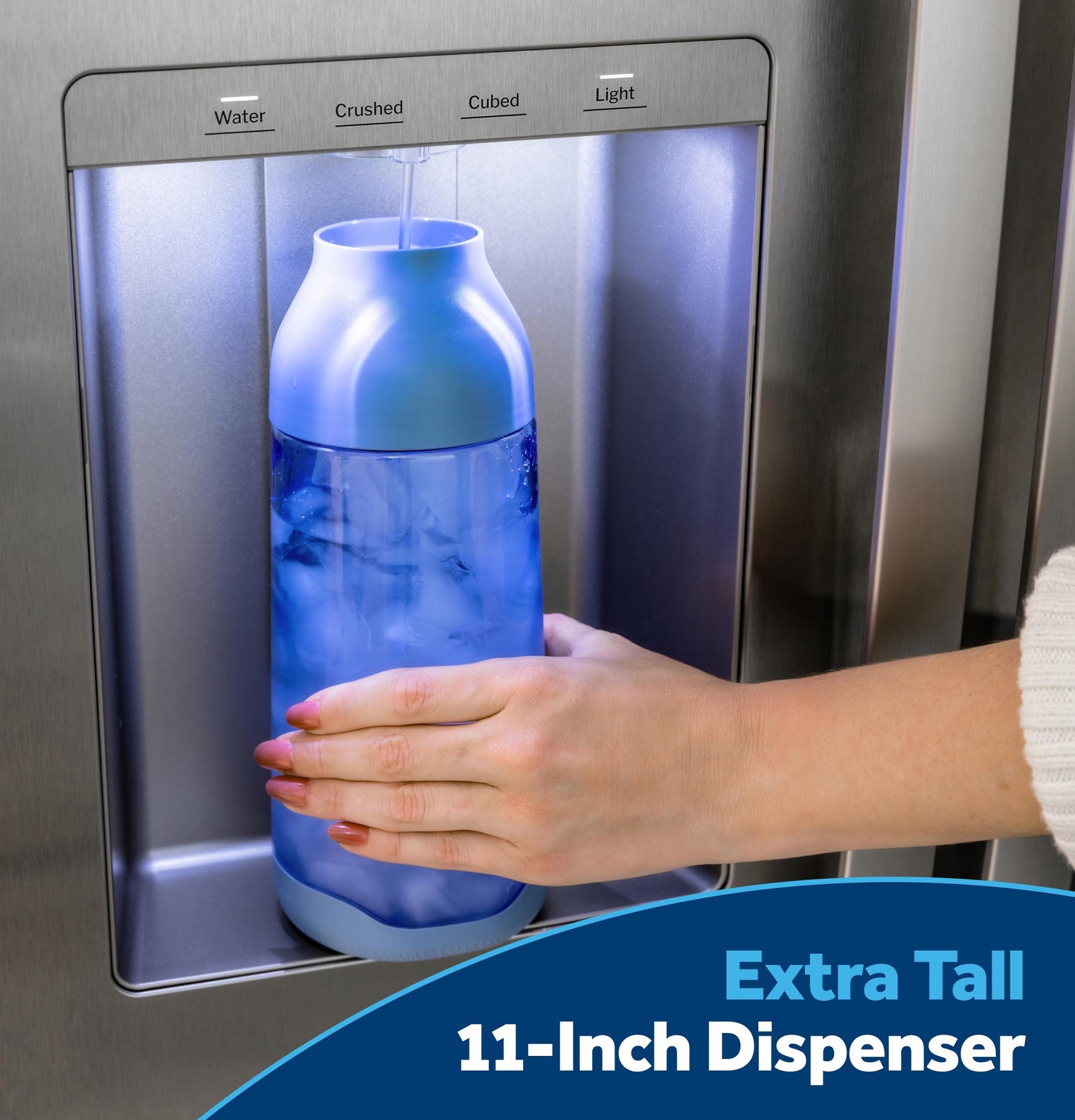 GE® 27.9 Cu. Ft. Side-By-Side Refrigerator with Extra Tall Dispenser and In-Door Icemaker