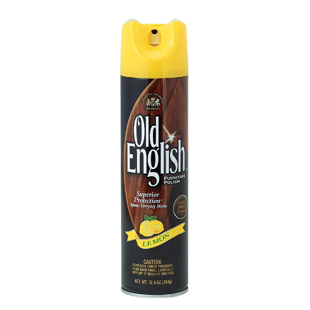 Aerosol can of lemon-scented wood polish for furniture cleaning and finishing in home improvement under $50