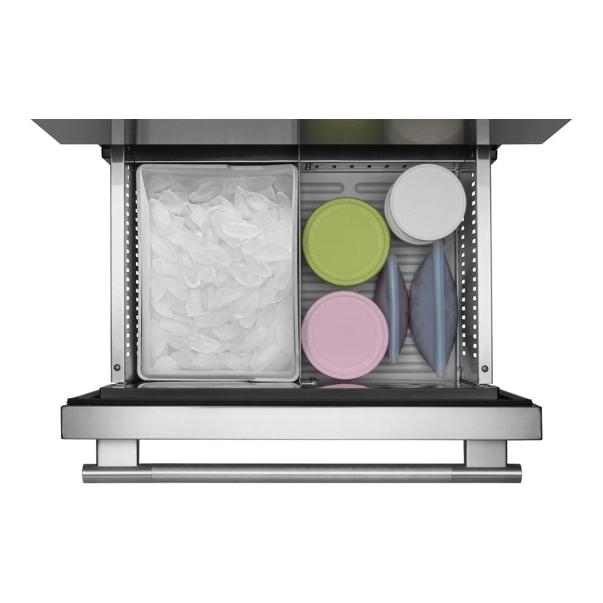 4.2 Cu. Ft. 24-Inch Undercounter Double-Drawer Refrigerator/Freezer with Automatic Ice Maker in Stainless Steel