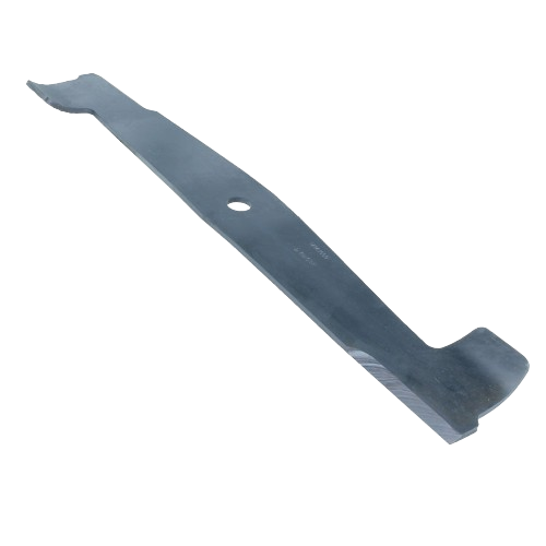 Low lift steel mower blade with mounting hole for lawn mower replacement in tools and home improvement projects