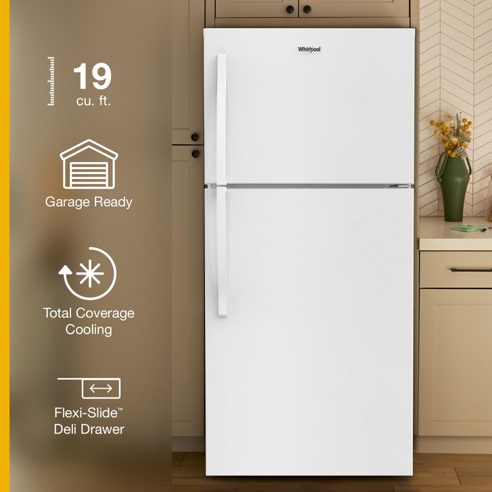 Whirlpool® 30-inch Wide Top Freezer Refrigerator with Total Coverage Cooling- 19 Cu. Ft.