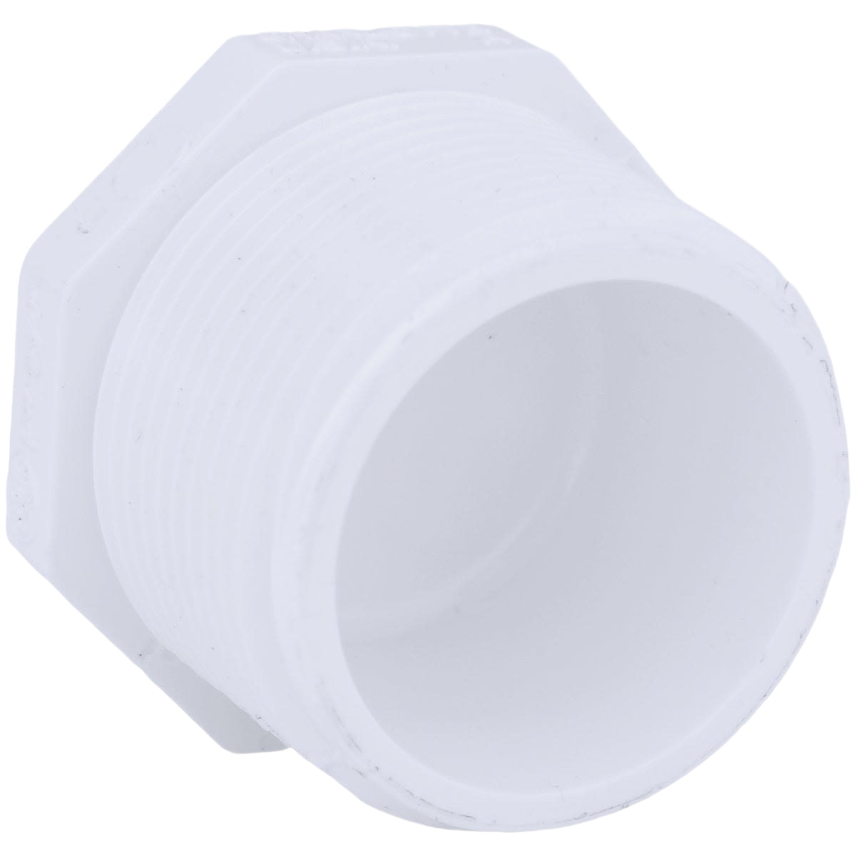 White Schedule 40 PVC threaded plug for plumbing applications in Pipes & Fittings and Home Improvement collections under $50