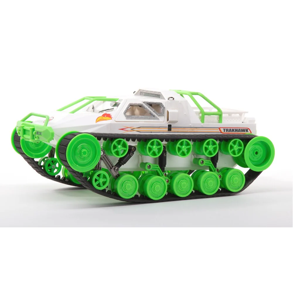 Remote controlled white and green tracked vehicle toy designed for tight spaces in Vehicles & Remote Controlled Toys collection