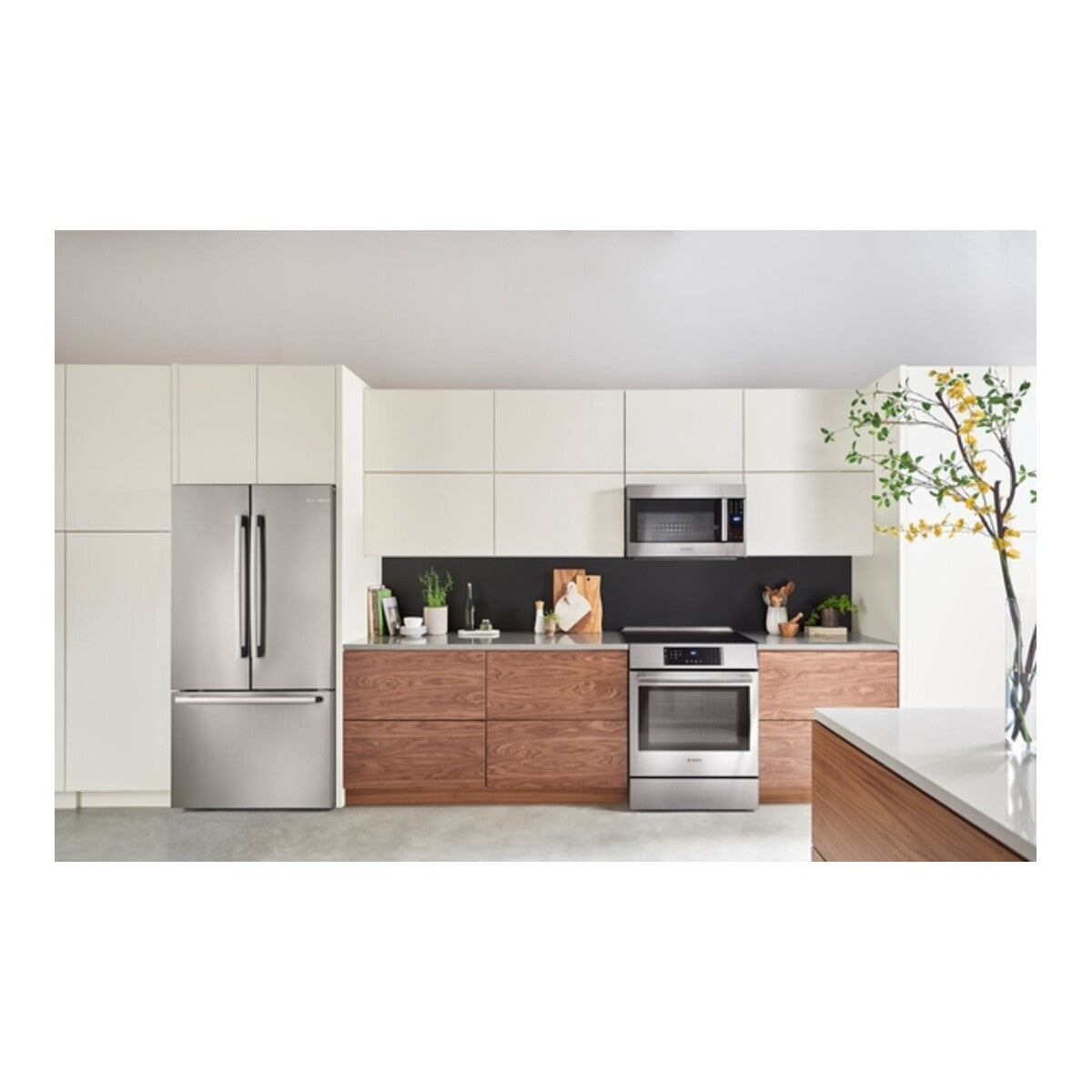 800 Series, French Door Bottom Mount Refrigerator, 36_IN, Brushed steel