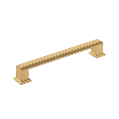 Champagne bronze cabinet pull with 6-5/16 inch center spacing for furniture and hardware collections under $50