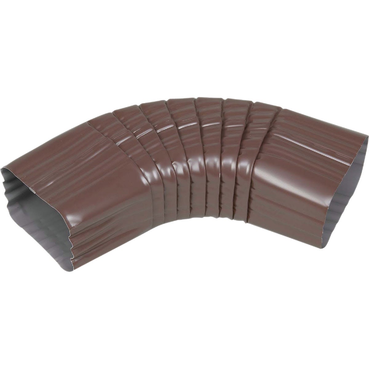 Brown aluminum side downspout elbow for gutters in roofing and home improvement under $50