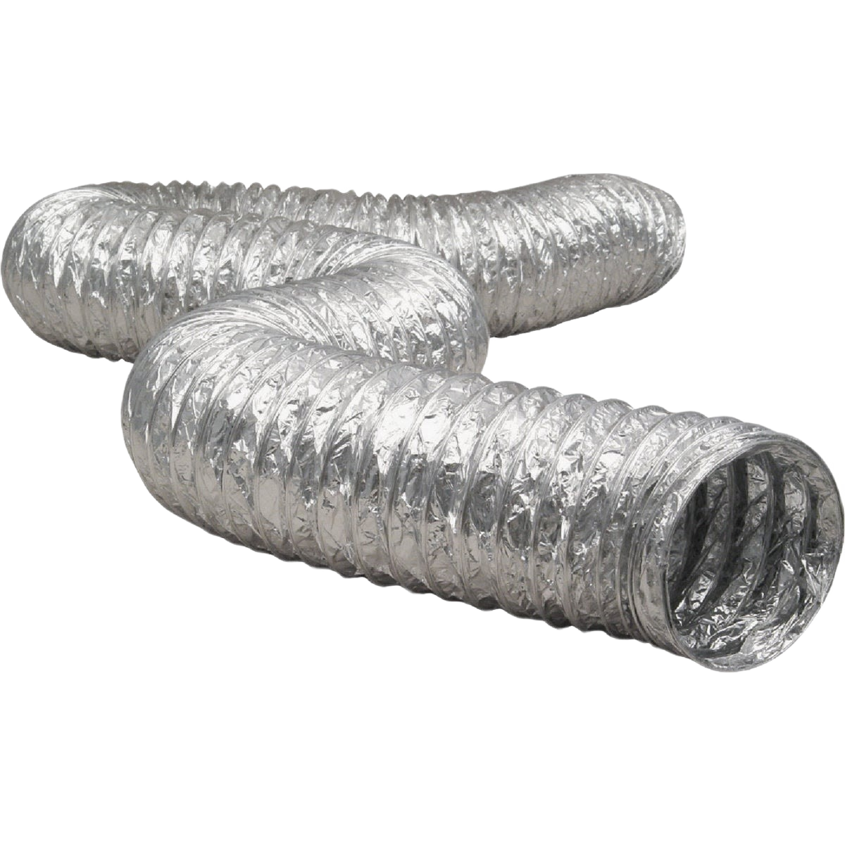 Flexible silver aluminum dryer duct for ventilation in appliance and home improvement parts collections