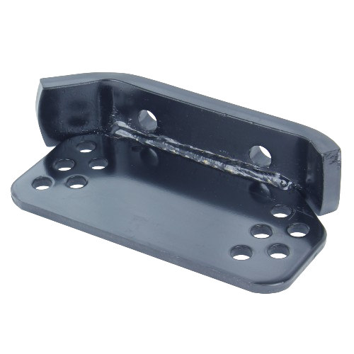 Black heavy duty metal snowblower shoe with multiple mounting holes for home improvement and tools use