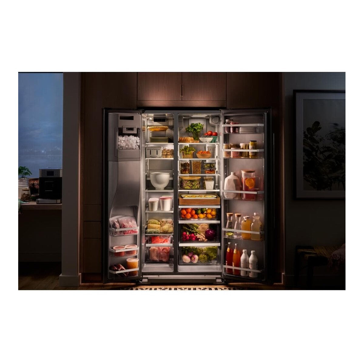 28.7 Cu. Ft. 36-Inch Side-by-Side Refrigerator with Exterior Ice and Water Dispenser in PrintShield® Stainless Steel