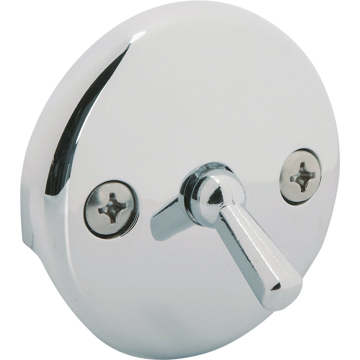 Chrome two-hole bath drain face plate with trip lever for plumbing repair and home improvement projects under $50