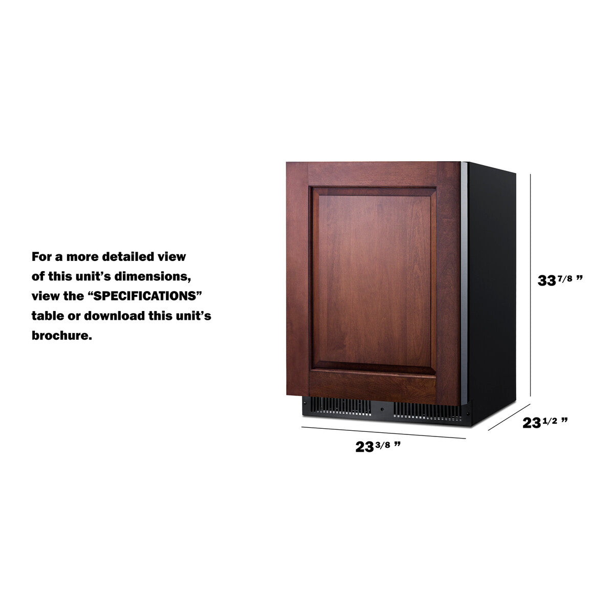 24" Wide Built-In All-Refrigerator (Panel Not Included)