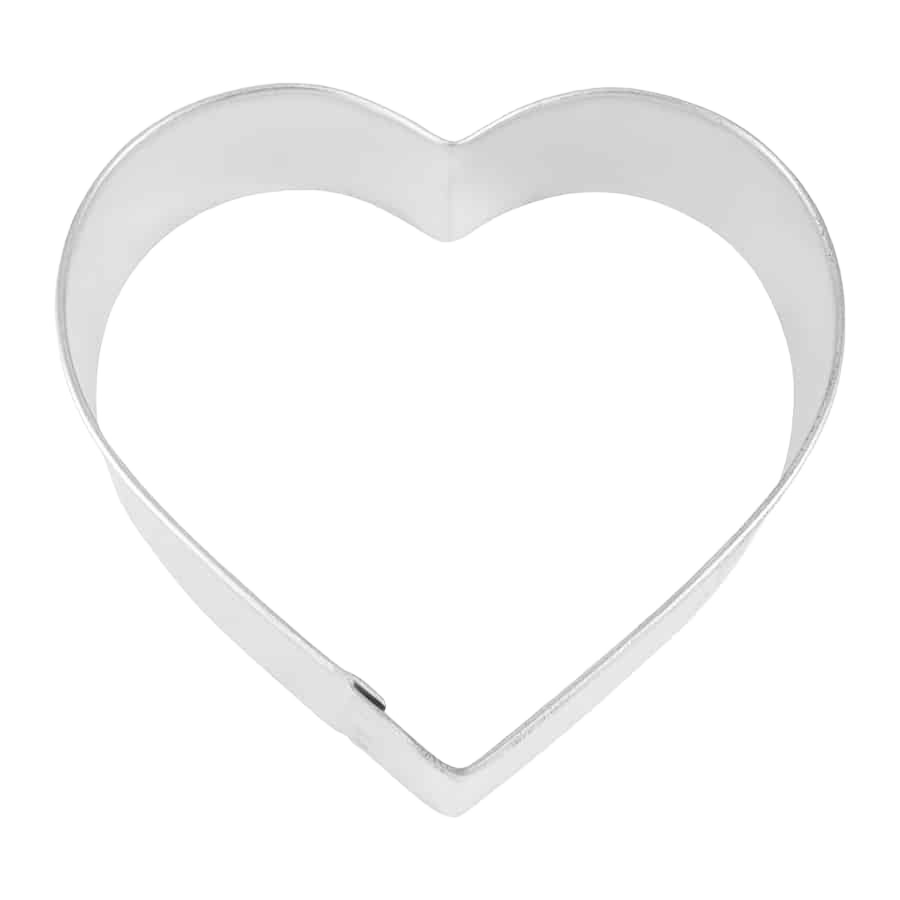 Heart-shaped metal cookie cutter measuring 3.25 inches for baking and home kitchen use