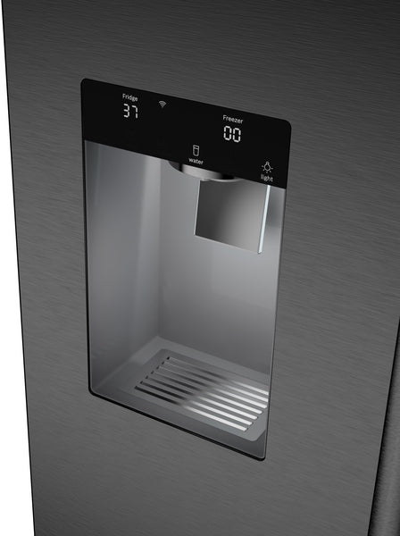500 Series, French Door Bottom Mount Refrigerator, 36'', Black Stainless Steel