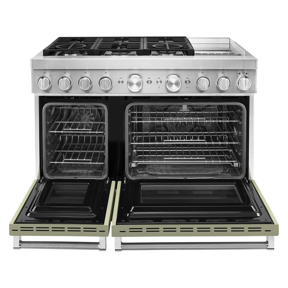 KitchenAid® 48'' Smart Commercial-Style Dual Fuel Range with Griddle