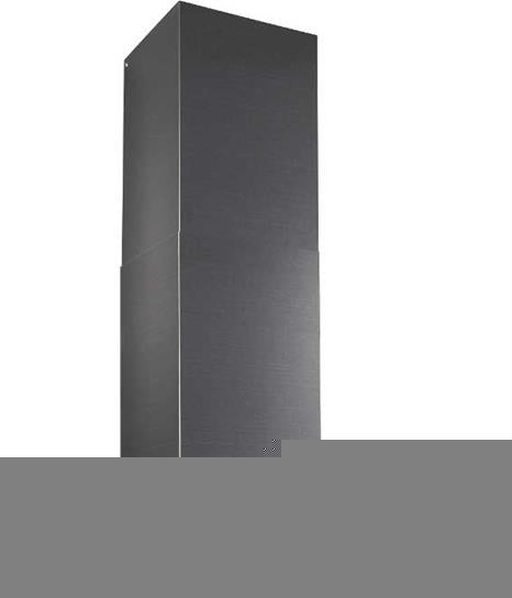 Tall black stainless steel chimney range hood chimney cover, part of Over the Range Hoods collection at Hartville Hardware