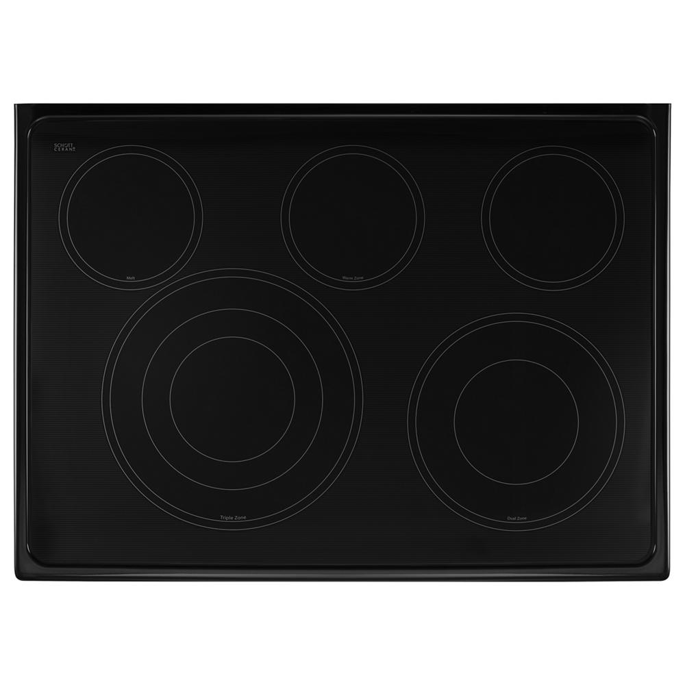 Black smooth cooktop with five electric burners in Ranges and Kitchen & Kitchenware collections