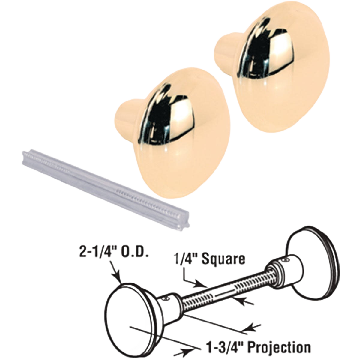Polished brass round door knobs with hardware for replacement, ideal for home improvement and hardware projects under $50