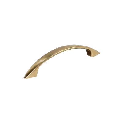 Champagne bronze cabinet pull with smooth arc design for hardware and furniture accessories in home improvement projects