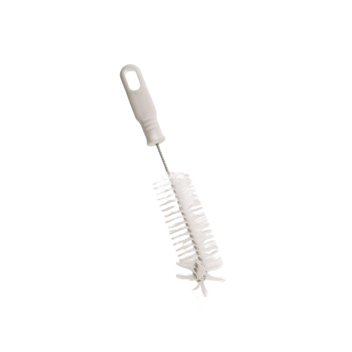 White bottle cleaning brush with durable metal stem and comfortable handle for cleaning tools under $50 collections