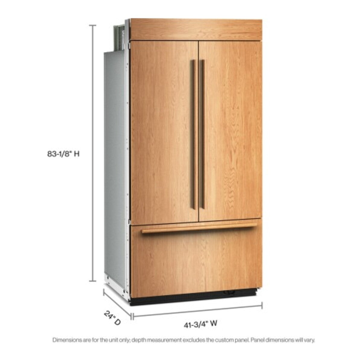 24.2 Cu. Ft. 42-Inch Built-In Panel-Ready French Door Refrigerator with Signature Platinum Interior