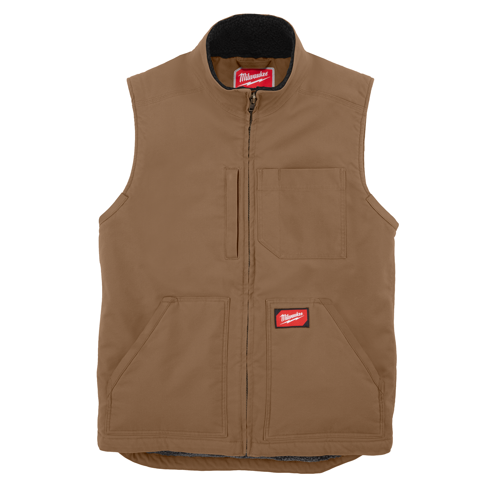 Milwaukee HD Sherpa-Lined Vest Brown XL - Warm & Durable