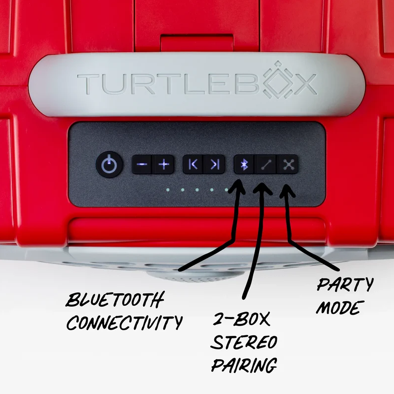 Turtlebox Original Gen 3 Speaker, Scarlet/Gray
