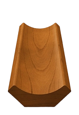Wooden molding piece with a smooth curved profile for home improvement and interior trim projects