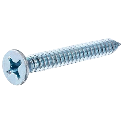 Flat head Phillips sheet metal screw in zinc-coated steel for fasteners and hardware projects under $50 collections