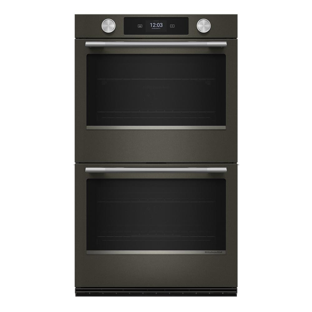 30-inch Smart Electric Double Wall Oven with Intelligent Cooking Camera - Black Ore