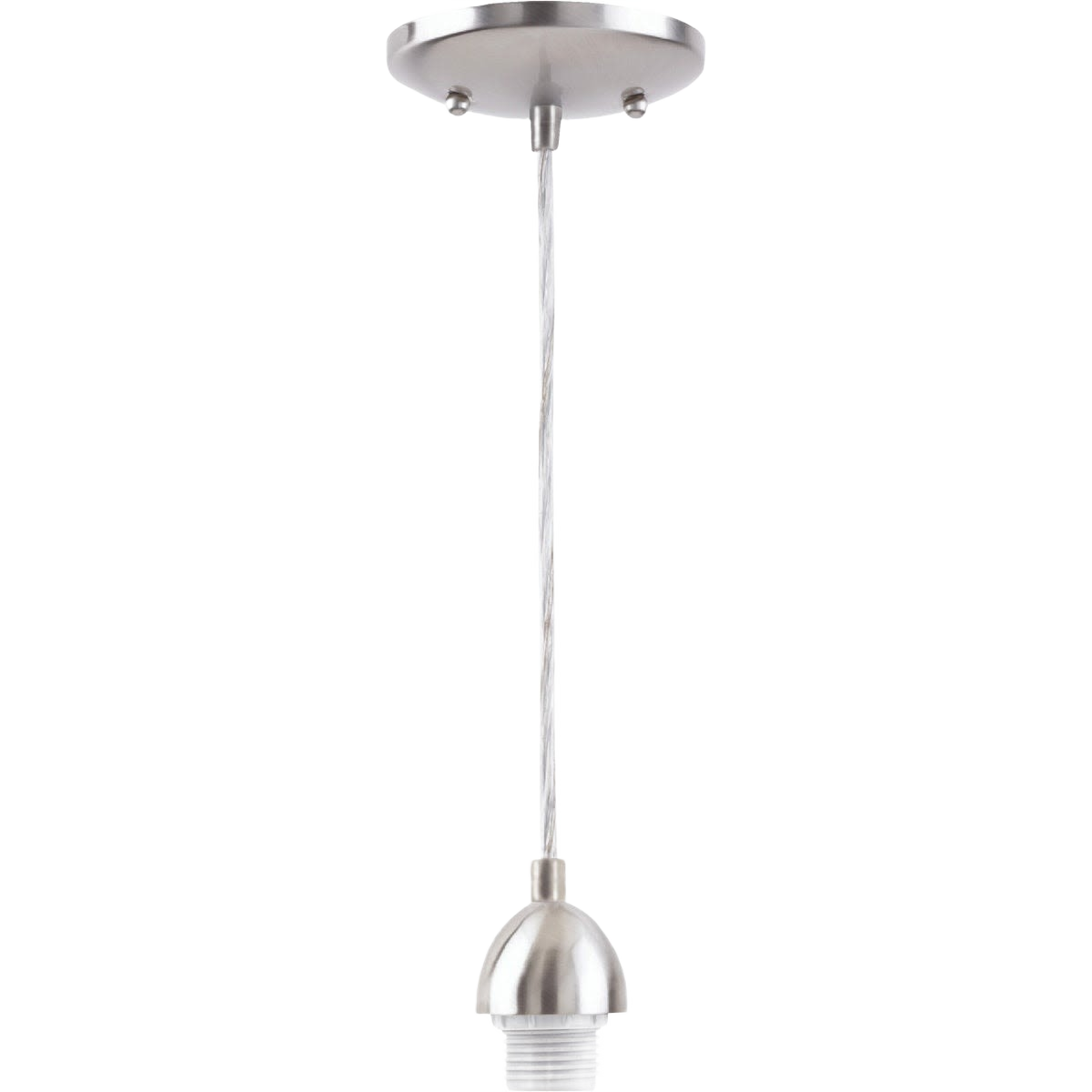 Adjustable brushed nickel mini pendant light fixture for indoor lighting and bath pendant collections under $50
