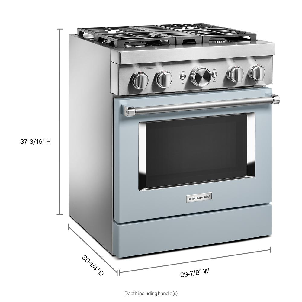 KitchenAid® 30'' Smart Commercial-Style Dual Fuel Range with 4 Burners