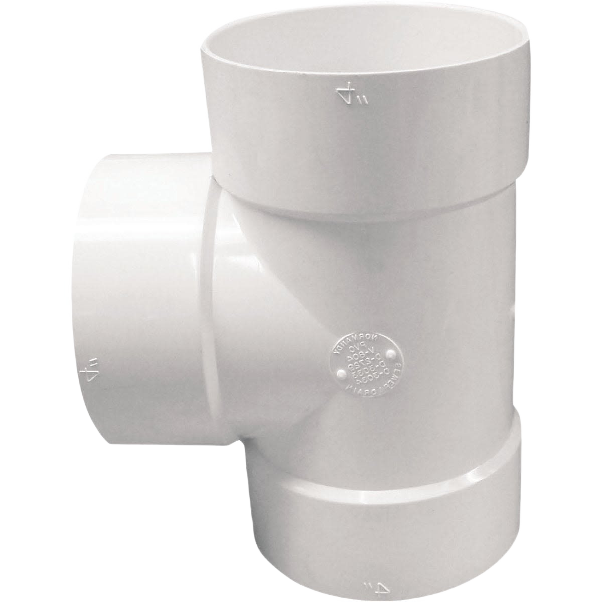 White PVC sanitary fitting tee for plumbing and pipes & fittings under $50 in home improvement supplies