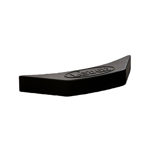 Black silicone handle holder designed to protect hands from heat on cast iron cookware in kitchenware collection