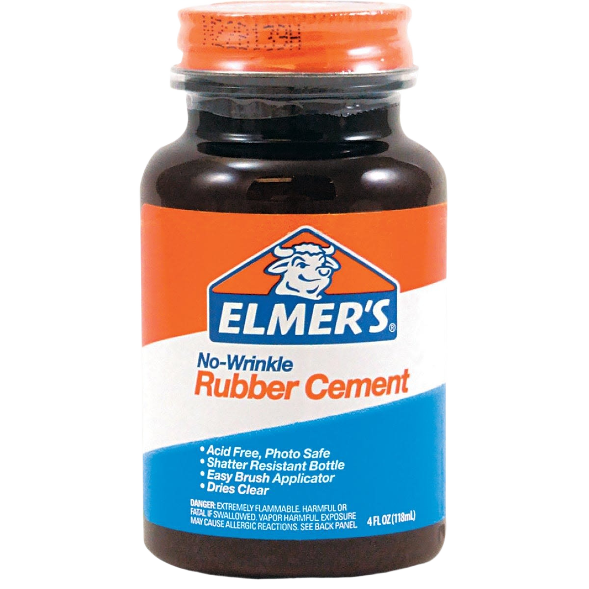Elmer’s no-wrinkle rubber cement adhesive bottle with brush applicator for crafting and repairs under $25