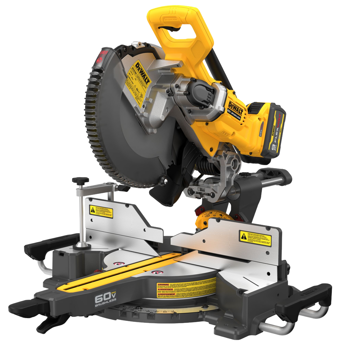 DEWALT 60V MAX* 12" Brushless Cordless Double-Bevel Sliding Miter Saw Kit