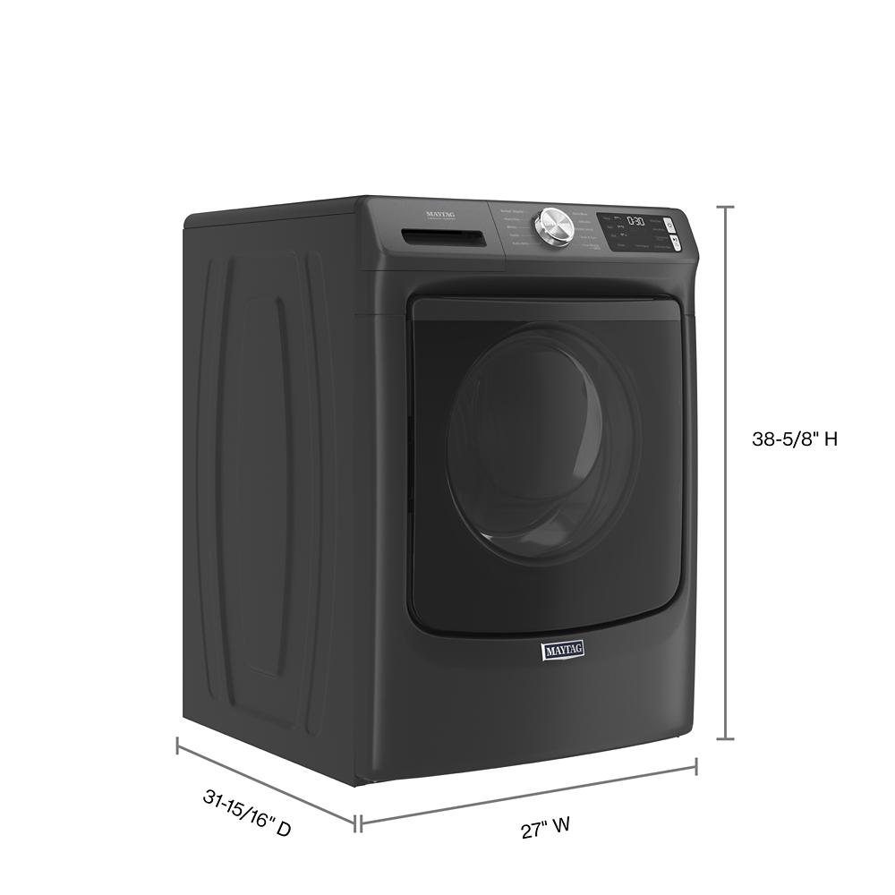 Black front load washer with digital controls and large door, part of washers and appliances collections