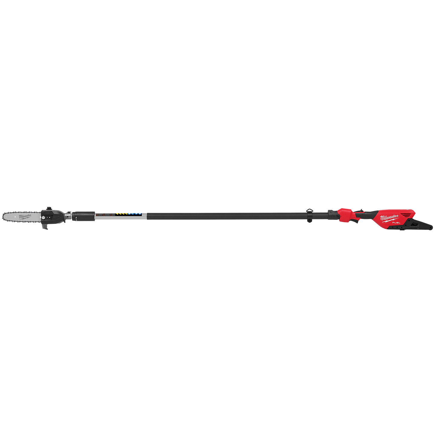 Red and black cordless telescoping pole saw designed for efficient tree cutting in outdoor home improvement tasks