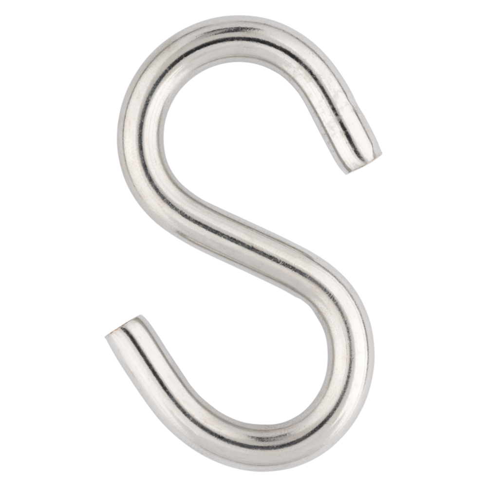 3-inch stainless steel heavy open S hook for hardware and fasteners, ideal for home improvement projects under $50